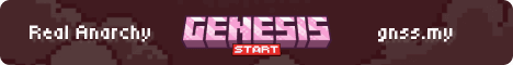 Genesis banner Genesis Minecraft server banner