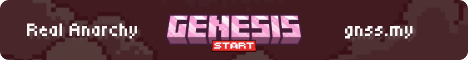 Genesis banner Genesis Minecraft server banner