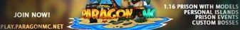 Paragon MC banner Paragon MC Minecraft server banner