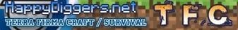 HappyDiggers TFC TerraFirmaCraft banner HappyDiggers TFC TerraFirmaCraft Minecraft server banner