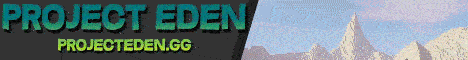 Project Eden banner Project Eden Minecraft server banner
