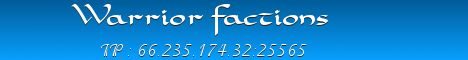 Warrior factions banner Warrior factions Minecraft server banner