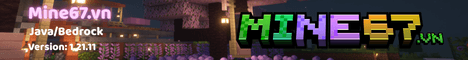 Mine67 banner Mine67 Minecraft server banner
