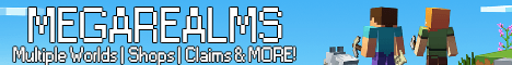 MegaRealms Survival banner MegaRealms Survival Minecraft server banner