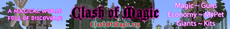 Clash of Magic banner Clash of Magic Minecraft server banner