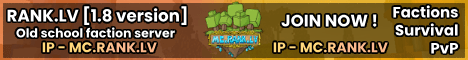 MC.RANK.LV banner MC.RANK.LV Minecraft server banner