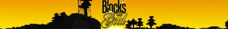 Blocks and Gold banner Blocks and Gold Minecraft server banner