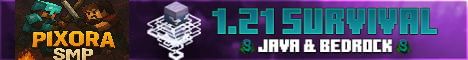 Pixora SMP banner Pixora SMP Minecraft server banner