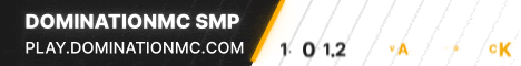 DominationMC banner DominationMC Minecraft server banner