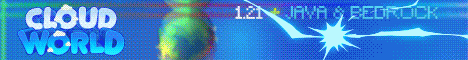 Cloud World banner Cloud World Minecraft server banner