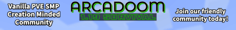 Arcadoom banner Arcadoom Minecraft server banner