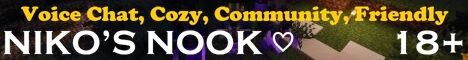 nikos nook banner nikos nook Minecraft server banner