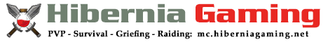 Hibernia banner Hibernia Minecraft server banner
