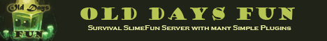 OldDaysFun banner OldDaysFun Minecraft server banner