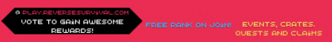 Reverse Survival banner Reverse Survival Minecraft server banner