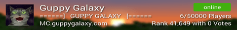 Guppy Galaxy banner Guppy Galaxy Minecraft server banner