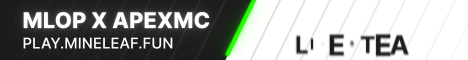 Mineleaf X ApexMc banner Mineleaf X ApexMc Minecraft server banner