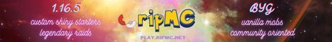 ripMC banner ripMC Minecraft server banner