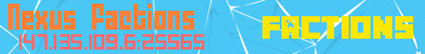 Nexus Factions banner Nexus Factions Minecraft server banner