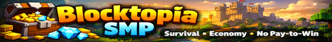 Blocktopia SMP banner Blocktopia SMP Minecraft server banner