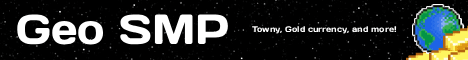 GeoSMP banner GeoSMP Minecraft server banner