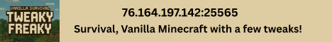 Tweaky Freaky banner Tweaky Freaky Minecraft server banner