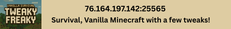Tweaky Freaky banner Tweaky Freaky Minecraft server banner