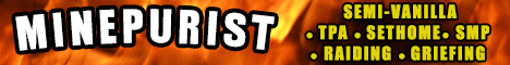 Minepurist banner Minepurist Minecraft server banner