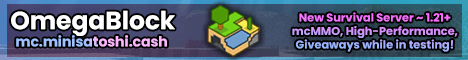 OmegaBlock banner OmegaBlock Minecraft server banner