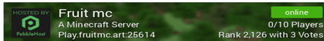 Fruit mc banner Fruit mc Minecraft server banner