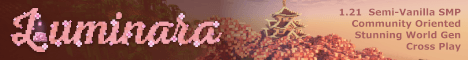 Luminara banner Luminara Minecraft server banner