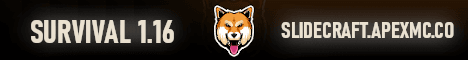 SlideCraft banner SlideCraft Minecraft server banner