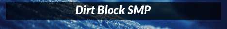 Dirt Block SMP banner Dirt Block SMP Minecraft server banner