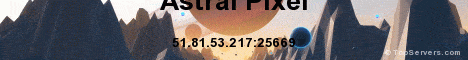 Astral Pixel banner Astral Pixel Minecraft server banner