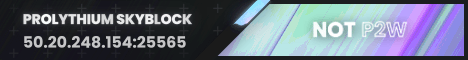 Prolythium Skyblock banner Prolythium Skyblock Minecraft server banner