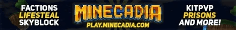 Minecadia banner Minecadia Minecraft server banner
