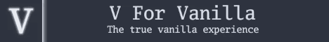 V For Vanilla banner V For Vanilla Minecraft server banner