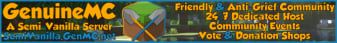 GenuineMC banner GenuineMC Minecraft server banner