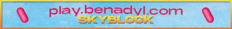 Benadyl Skyblock banner Benadyl Skyblock Minecraft server banner