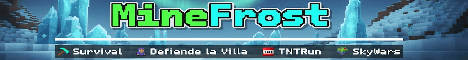 MineFrost banner MineFrost Minecraft server banner