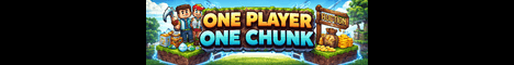One Player One Chunk banner One Player One Chunk Minecraft server banner