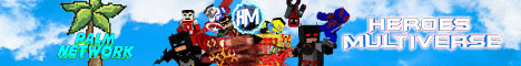 Heroes Multiverse banner Heroes Multiverse Minecraft server banner