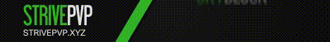 StrivePvP banner StrivePvP Minecraft server banner
