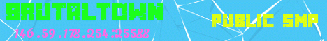 BrutalTown SMP banner BrutalTown SMP Minecraft server banner