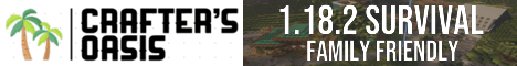 Crafters Oasis banner Crafters Oasis Minecraft server banner