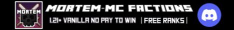 MortemMC Factions banner MortemMC Factions Minecraft server banner