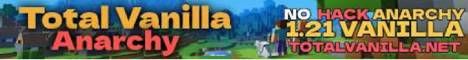 Total Vanilla banner Total Vanilla Minecraft server banner