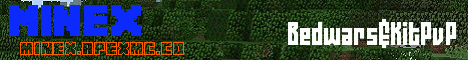 MineX banner MineX Minecraft server banner