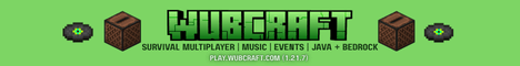 Wubcraft banner Wubcraft Minecraft server banner