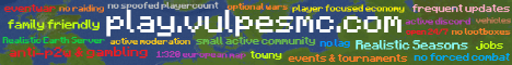 VulpesMC banner VulpesMC Minecraft server banner